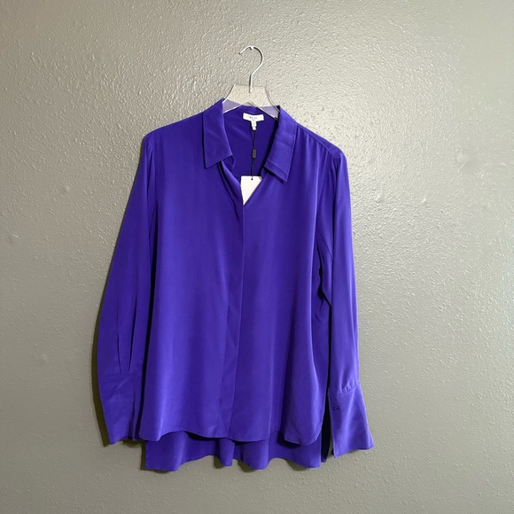 REISS NWT Kia 100% Silk Shirt Button Down Size 8 - Picture 4 of 11